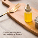 Juego de 4 Botellas Mini para Condimentos con Tapas - Tarros de Especias Portátiles para Cocina, Camping, Picnics, Escuela y Oficina - Plástico Libre de PVC, Forma Ovalada, Almacenamiento de Condimentos