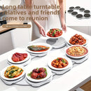 8 bandejas Susan Perezoso Giratorio Mesa de Comedor bandeja, diseño deslizante mesa Giratorio bandeja de servicio, adecuado para mesas rectangulares o redondas, bandeja giratoria de cocina reutilizable, perfecto para fiestas, reuniones familiares
