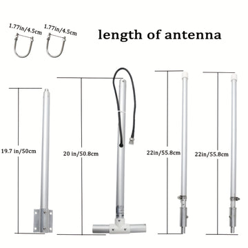 Antena de Radio FM/HD de Largo Alcance para Exteriores 88-108MHz - Poste Ajustable de Aleación de Aluminio, Conector PL259 Macho, Entrada Máxima de 150W, VSWR <1.3 para Receptores Onkyo Yamaha Marantz - Recepción Mejorada del Señal, Instalación Fácil, An