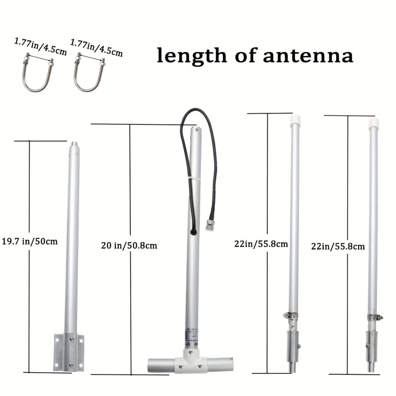 Antena de Radio FM/HD de Largo Alcance para Exteriores 88-108MHz - Poste Ajustable de Aleación de Aluminio, Conector PL259 Macho, Entrada Máxima de 150W, VSWR <1.3 para Receptores Onkyo Yamaha Marantz - Recepción Mejorada del Señal, Instalación Fácil, An