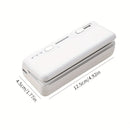 Selladora Mini para Uso Doméstico, Máquina de Sellado para Snacks, Clip Antihumedad, Sellador Portátil Compacto para Bolsas Plásticas - Dispositivo Recargable USB con Batería Integrada, Regalo de Cumpleaños, Regalo de Halloween, Blanco