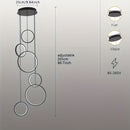 1pc Lámpara de Techo LED Moderna con Diseño Ajustable en Forma de Anillo para Sala de Estar, Dormitorio, Comedor - Ideal para Hogar, Oficina, Restaurante, Vestíbulo de Hotel, Salón de Exposiciones - Con Cableado Fijo