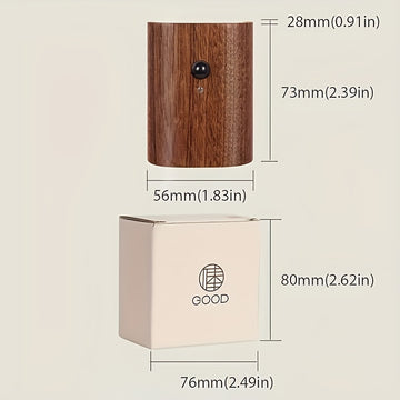 1pc Luz de Pared LED Moderna con Sensor de Movimiento y Alimentación USB - Madera Maciza, Brillo Ajustable, Batería Recargable de 800mAh, Ideal para Escaleras y Pasillos