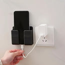 Soporte de carga de teléfono móvil de estilo casual para montaje en pared, caja de almacenamiento no perforada fácil de instalar con control remoto, gancho multifunción para uso en el hogar y la oficina, ganchos de utilidad