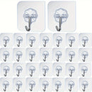 30pcs Ganchos Adhesivos Transparentes - Sin Daños, Montaje en Pared Sin Clavos para Marcos de Fotos y Azulejos, Sujeción Fuerte y Compatibilidad con Múltiples Superficies