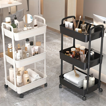 Carrito de almacenamiento con ruedas, organizador multipropósito de 3/4/5 niveles, ideal para cocina, baño, lavandería, sala de estar, contenedores de almacenamiento