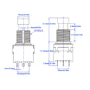 INTAI Interruptor de Pedal para Guitarra de 3 Polos con 9 Posiciones - Construcción Metálica Azul, Perilla Estriada de 10mm, Palanca Manual Encendido/Apagado para Pedales de Efectos y Equipo de Audio DIY (Sin Necesidad de Energía)