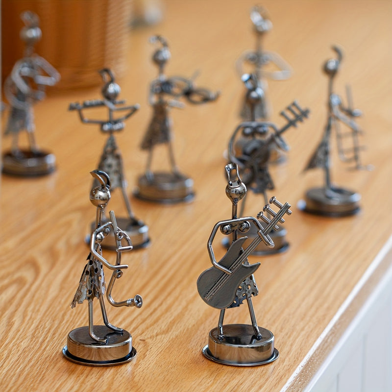Conjunto de 8 Piezas de Hierro Musical Creativo para Hombres, Banda y Decoraciones del Hogar