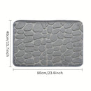 1pc Alfombra/1set Cinta para Alfombra con Relieve de Guijarros, Alfombra Suave y Cómoda, Alfombra de Espuma de Memoria - Absorbente Rápida y Lavable - Accesorios de Baño Antideslizantes/Alfombras Cinta de Doble Cara, Cinta para Alfombra Reutilizable y La