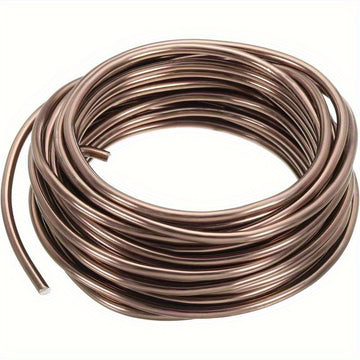 1 Rollo de Alambre Flexible para Bonsái Resistente - 4mm de Grosor x 23 Pies de Largo, Aluminio Anodizado Antioxido Marrón, Soporte para Plantas y Arreglos Florales, Ideal para Jardineros Profesionales y Casuales, Uso Interior/Exterior, Diseño Enrollado,