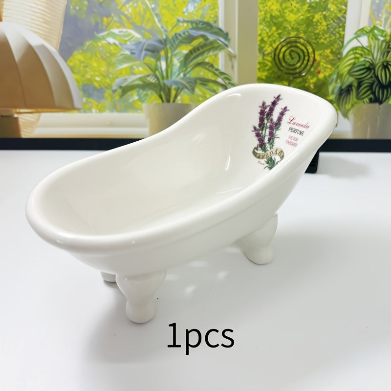 Encantador Jabonera Ovalada de Cerámica de 14.22cm - Decoración Vintage para Baño, Perfecta para Accesorios de Hogar y Cocina, Decoración y Accesorios de Baño