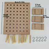 1 Juego de Casa de Muñecas Simulación Mini Estante de Almacenamiento Tablero de Madera con Agujeros para Colgar Modelo