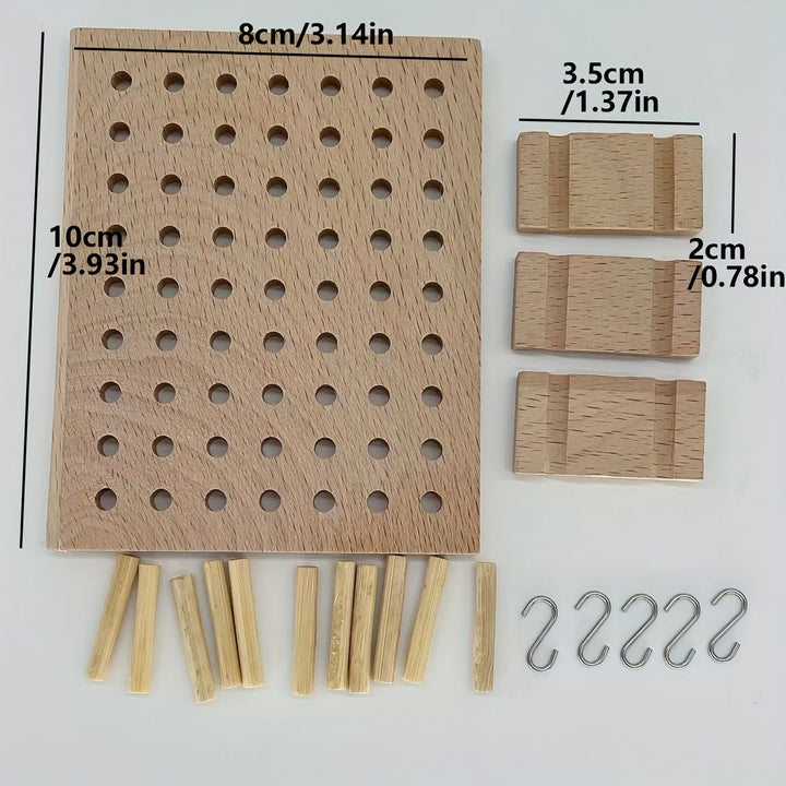1 Juego de Casa de Muñecas Simulación Mini Estante de Almacenamiento Tablero de Madera con Agujeros para Colgar Modelo