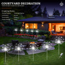 5 luces solares de fuegos artificiales para decoración exterior - 8 modos de iluminación, luces LED para San Valentín, Ramadán, Navidad, Halloween, bodas y fiestas en el jardín, perfectas para ambiente festivo, luces solares colgantes