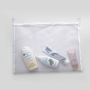 1/2piezas Bolsas de almacenamiento creativas transparentes para baño con taza de succión para colgar en la pared Organizador de juguetes para colgar en la pared