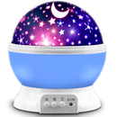 1 pza. Luz nocturna LED, estrellas, lámpara proyectora de estrellas, decoración de dormitorio de regalo navideño, de cumpleaños, azul