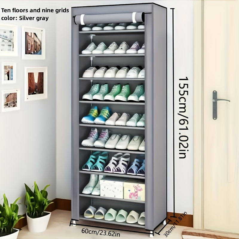Paquete dentro de Paquete, Bolsa de Almacenamiento Capacidad Grande de 8/10 Capas Armario para Zapatos Fácil de Montar Armario para Zapatos Antipolvo Adecuado para la Puerta del Hogar, Dormitorio y Artículos Varios