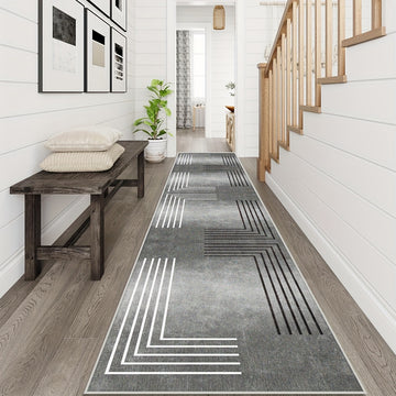 Alfombra de Pasillo Largo Estilo Lujo Ligero y Minimalista, Suave y Cómoda para Sala de Estar, Fácil de Limpiar, Adecuada para Pasillos de Restaurante y Cuarto de Lavandería
