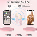 Microfono sin varillas profesional para solapa, compatible con iPhone y iPad - Micrófono de solapa sin varillas para grabacións de video, TikTok, entrevistas en YouTube, podcasts y vlogs - Mini micrófono móvil rosa, regalo ideal para festividades
