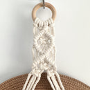 Conjunto de 1/3 perchas para sombreros macramé estilo bohemio para pared, organizador de estante para mujeres bohemia, expositor colgante de tejido manual decorativo para gorros de ala ancha