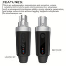 Sistema de micrófono inalámbrico NXTG M-O4, convertidor omnidireccional de tipo C USB, material PVC, control de volumen, para karaoke y canto, no requiere batería