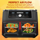 Juego de Accesorios para Freidora de Aire de 8 Piezas con 2 Tapetes de Silicona Antiadherentes, 2 Rejillas de Acero Inoxidable y 4 Brochetas - Resistentes al Calor, Reutilizables para Cocinar Saludable, Hornear y Asar - Incluye Compatibilidad con Cesta D