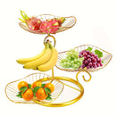 Base de metal estilo vintage de 3 niveles para frutas, decoración para el hogar - No requiere electricidad