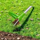 Juego de Herramientas para Deshierbe de 12 Escenas: Mango de Aleación de Aluminio Reforzado y Diseño con Pedal, Tubos Doble Articulados Desmontables – Rastrillo Manual Sin Esfuerzo para Céspedes y Jardines, ¡Sin Necesidad de Energía!