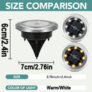 Pack de 4 Luces Solares para Exteriores, Luces LED Solar para Caminos, Iluminación Decorativa Impermeable IP65 para Escalones, Jardines y Cercas