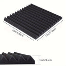 24 Paneles de Espuma Acústica, Azulejos de Cuña Absorbentes de Sonido de Alta Densidad para Reducción de Ruido y Tratamiento de Eco, Espuma Retardante de Llama para Estudios de Grabación, Cines en Casa, Oficinas y Salas de Juegos