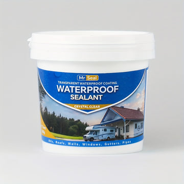 Sellador transparente y impermeable - 500g, sellador transparente para ventanas y techos de vehículos, automóviles, azulejos, pisos, paredes y techos - Duradero, de larga duración y resistente al clima, sella para vehículos, mejoras interiores de RV, vis