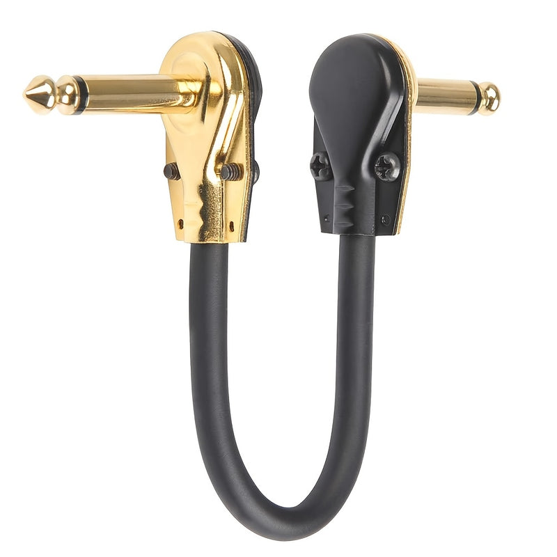 6pcs GOKKO Cables de Parche para Guitarra de 6 Pulgadas - Ultra Silenciosos y Flexibles, Conectores de Ángulo Recto Chapados en Oro, Cobre OFC Duradero, Impermeables y Resistentes a la Temperatura, Diseño de Bajo Perfil para Actuaciones En Vivo, Cable de