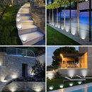 4/8 luces solares para jardín, nuevas luces subterráneas con mayor alcance, mejor brillo y resistencia, ideales para césped, parques, albercas, iluminación decorativa, luz cálida/blanca