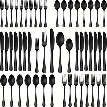 Juego de cubiertos de 30 piezas para 6 personas, juego de vajilla de acero inoxidable de alta gama, pulido a espejo, juego de vajilla duradero para el hogar, incluye tenedor, cuchillo y cuchara, apto para lavavajillas, regalo para el Día del Padre, Día d