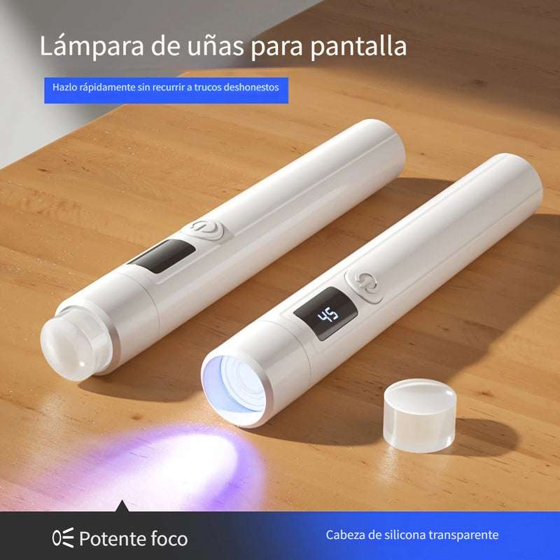 Linterna Portátil LED para Uñas con Pantalla, Mini Lámpara de Gel, Secador USB Rápido para Manicura y Pedicura