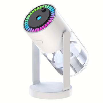 Humidificador de aromaterapia ultrasónico alimentado por USB, 280mL, portátil y silencioso, proyector de cielo estrellado en la parte superior, patrones de spray dobles, tamaño pequeño para hogar, oficina, viajes - 1pc
