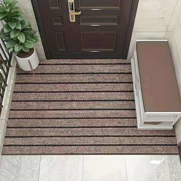 Alfombra decorativa a rayas, antideslizante, ideal para entrada, dormitorio, cocina o baño, 1 unidad