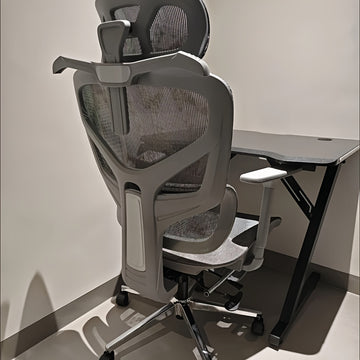 Butaca Ergonómica de Oficina - Silla Reclinable con Altura Ajustable, Soporte Lumbar, Respaldo en Malla Transpirable y Estructura Metálica, Diseño Fácil de Limpiar para Hogar, Juegos y Comodidad Duradera, Cojín Moderno