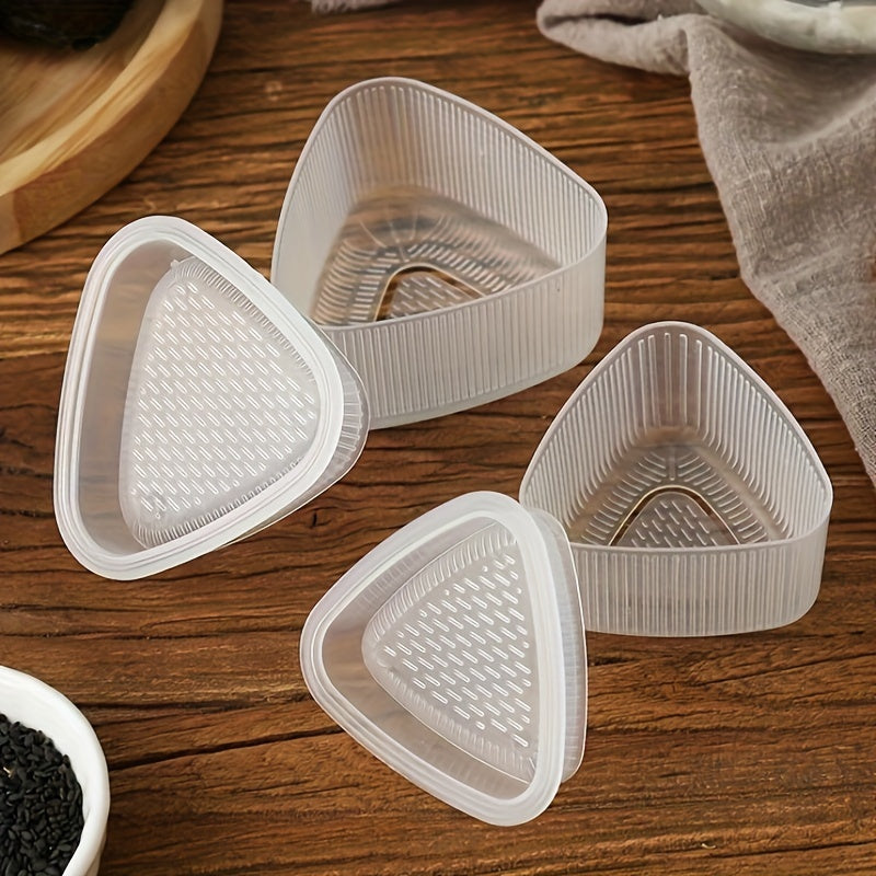 2 piezas de molde triangular transparente para bolas de arroz, grande y pequeño, para lonchera y decoración, accesorios de cocina, ideal para cocinar en casa