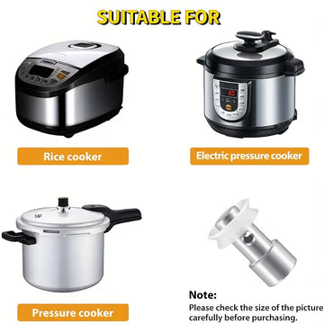 Kit de reemplazo de válvula de olla a presión de acero inoxidable - Válvula flotante y sellador universal para ollas arroceras, ollas eléctricas y a presión - Accesorios de válvula de seguridad, no se requiere batería (Paquete de 1)