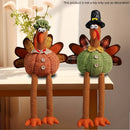 1pc/2pcs, Fiesta de la Cosecha Sombrero de Acción de Gracias Muñeco de Calabaza, Pareja de Pavo con Piernas Largas para Colgar, Decoración de Ambiente de Temporada de Cosecha, Hogar, Ventana, Decoración de Fiesta Temática Creativa