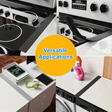 Juego de 2/4 Cubiertas para Espacios del Estufa de Silicona, Relleno para Encimeras de Cocina, Duradero, Fácil de Limpiar, Impermeable y Antigrasa, Ajuste Personalizable para Huecos de Hornos y Cocinas