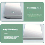 Estante plegable de acero inoxidable para montar en la pared - Organizador de cocina sin ensamblaje y resistente al óxido, con almacenamiento abierto para especias, utensilios y ollas - Diseño clásico que ahorra espacio para cocinas modernas, almacenamie