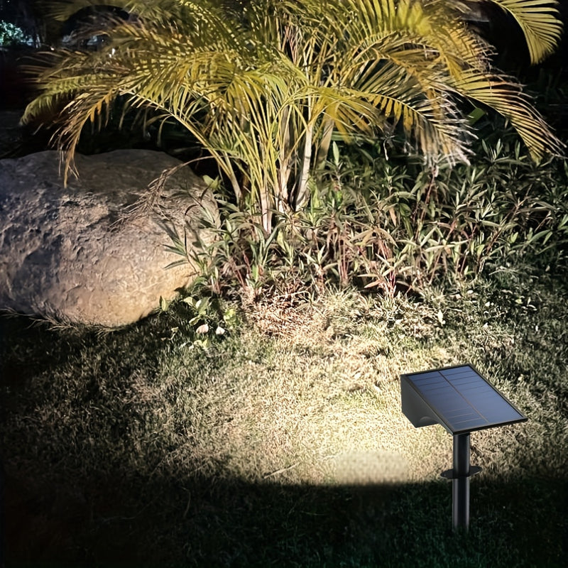 Juego de 2 luces solares para jardín, exteriores, paisajismo, patio, árboles, sin control remoto