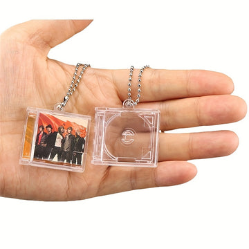 5 unidades de Mini Estuches de CD con llavero, Cajas de plástico transparente con cadenas, Material de plástico duradero, para entusiastas de la música