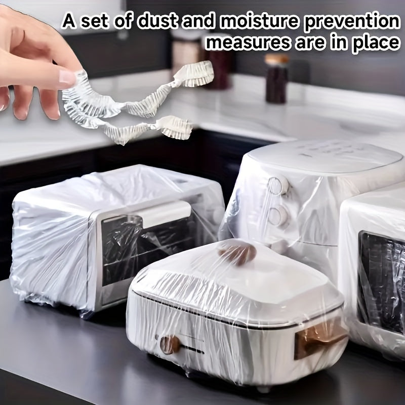 30pcs Cubiertas Desechables Transparentes de PET para Electrodomésticos - Impermeables y a Prueba de Lluvia, Ideales para Microondas de Cocina, Cocedores de Arroz y Más - Accesorios Esenciales para la Limpieza del Hogar