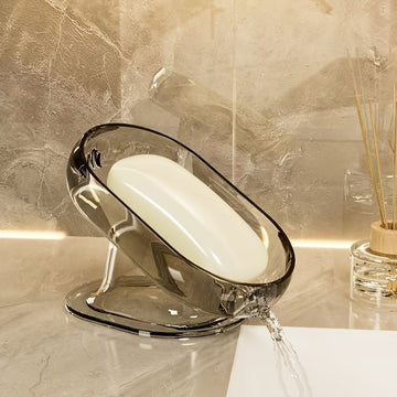 Jabonera elegante y liviana - Plástico duradero, forma ovalada, ideal para decoración de baño y accesorios, apta para ducha y bañera