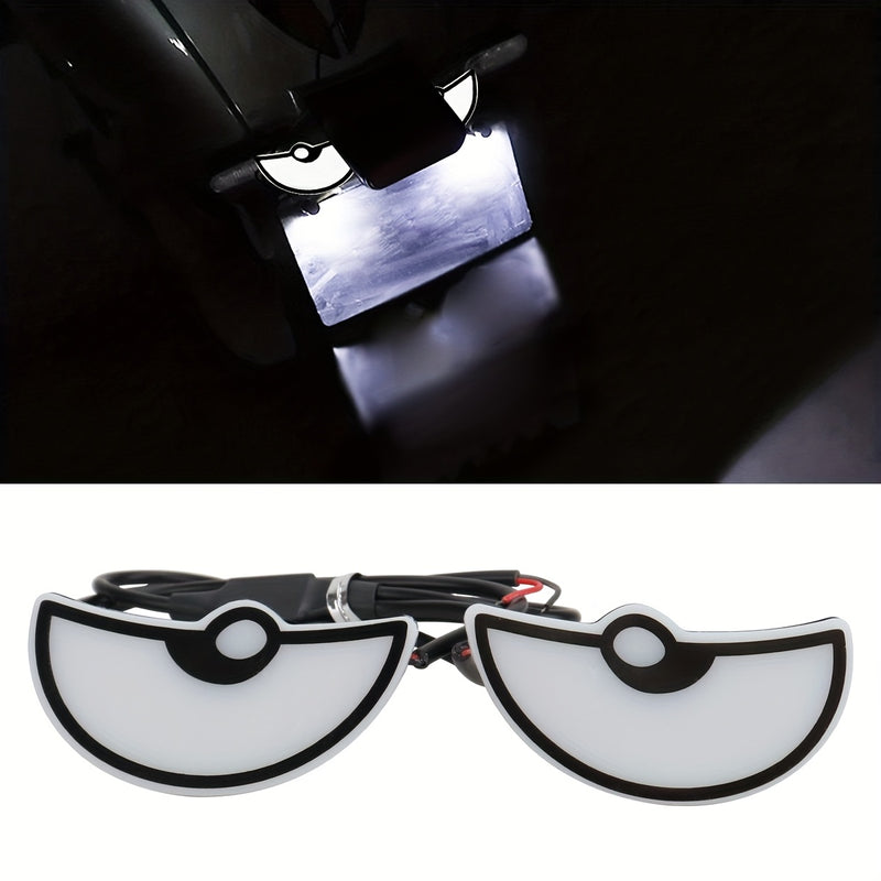 2 piezas de luces LED KEVANLY para coches y motocicletas, ojos demoníacos de neón, luces que se pueden montar, ajuste universal, opciones de colores múltiples, diseño creativo de ojos en forma de media luna, no requiere batería, perfectas para espejos re
