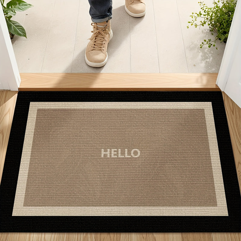 1 alfombra para puerta, estilo europeo, resistente al desgaste y fricción, antideslizante, para entrada, pasillo o corredor