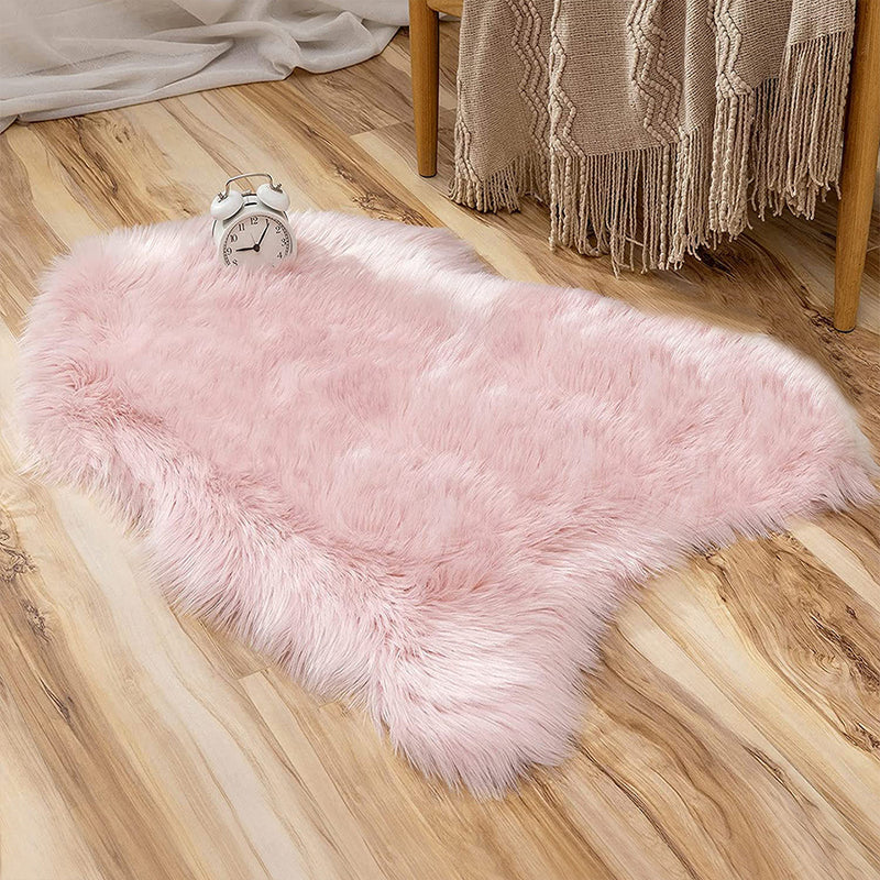 Alfombra de piel sintética de 1 pieza, alfombra de piel de animal de imitación para sala de estar, dormitorio, suelo, sofá, silla